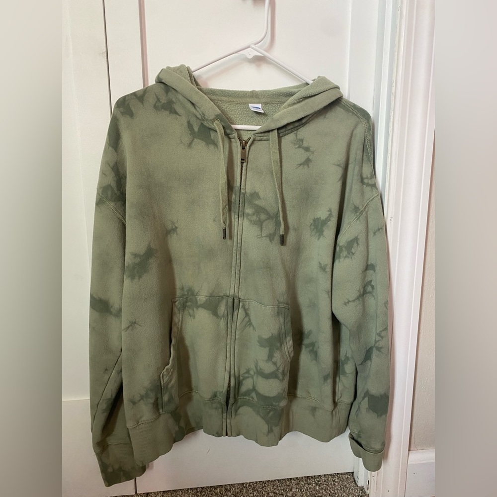 Green Tye Dye zip up